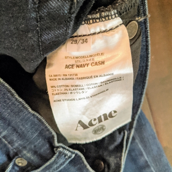 Rare Vintage Acne Studios Ace Navy Cash Jeans - Picture 5 of 5